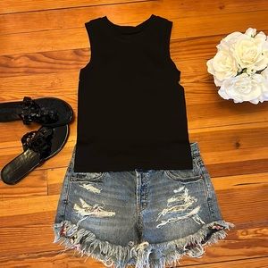 Free People Cutoff Jean Shorts